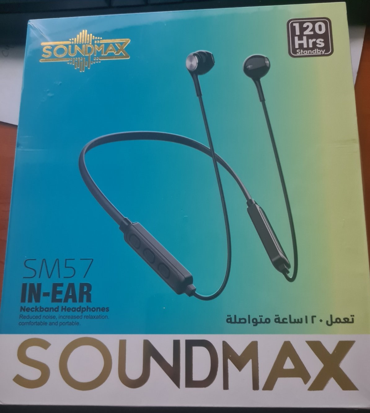 Original SoundMax Quick Charging Bluetooth Earphone V5.3 Wireless Headphones Neckband Stereo Earbuds TWS Mode with Mic