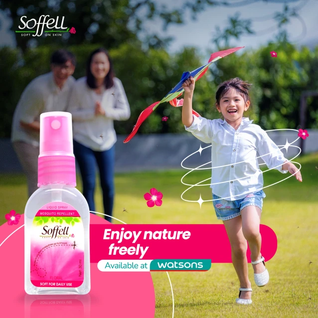 Soffell Mosquito Repellent Spray Pink