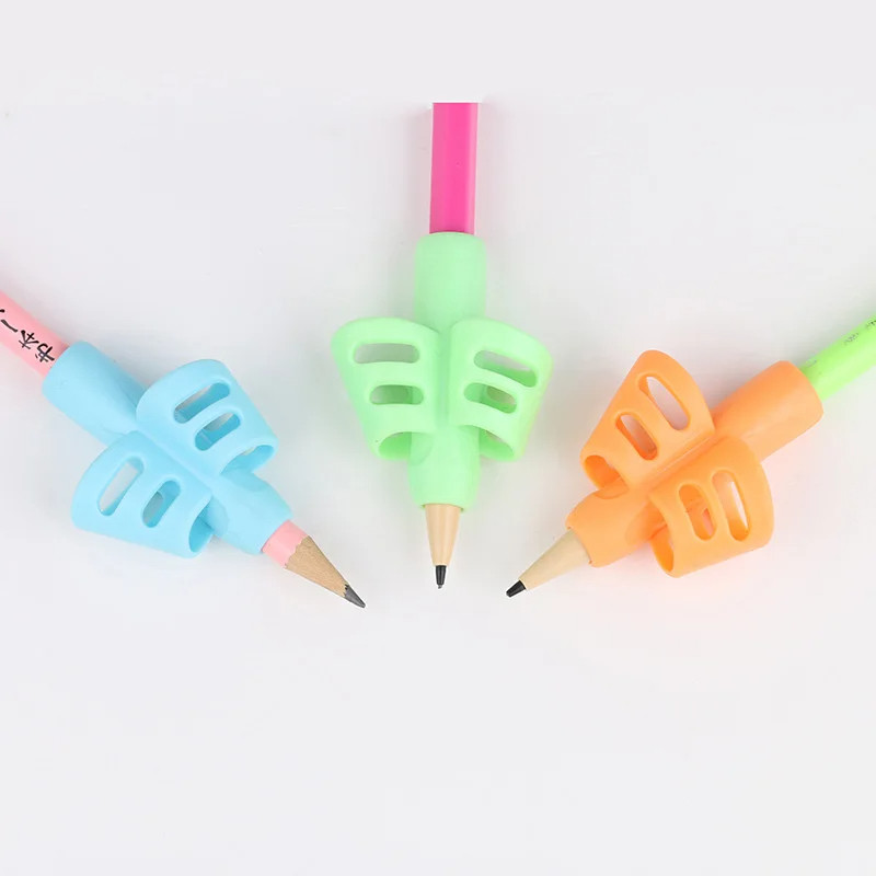 Soft Silica Pencil Grasp Two-Finger Gel Pen Grips