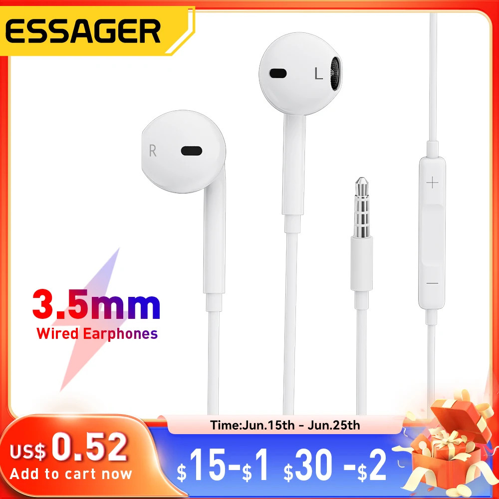 Essager 3.5mm Wired Headphones