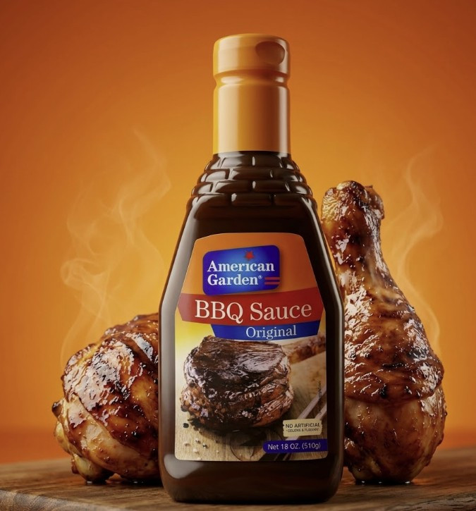 American Garden BBQ Sauce Original 510g – Rich Smoky Flavor for Grilling & Cooking