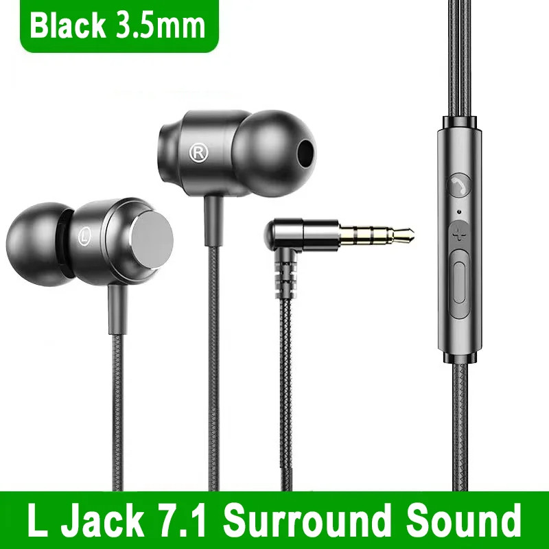 Jack Wired Gaming Headset HiFi Surround Sound With Mic
